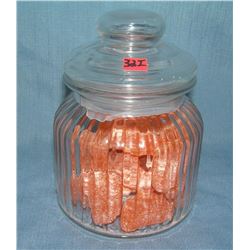 All glass country store style candy container