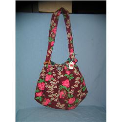 Vintage floral decorated hand bag