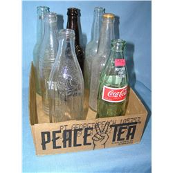 Collection of vintage soda bottles