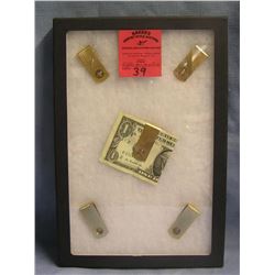 Collection of vintage gold plated money clips