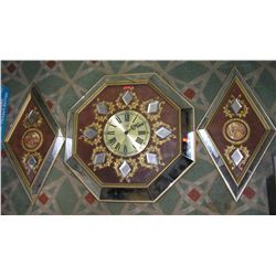 Empire 3 piece Mid Century modern wall clock