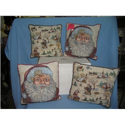 Box of vintage Christmas pillows