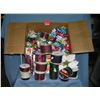 Image 1 : Box full of ribbons, bows and holiday accessories