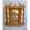 Image 1 : Miniature walnut and glass china cabinet