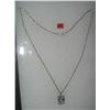 Image 1 : Sterling silver necklace with large clear stone