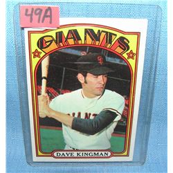 Dave Kingman 1972 Topps rookie card