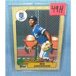 Bo Jackson rookie baseball card