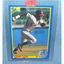 Sammy Sosa rookie baseball card