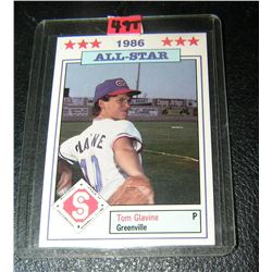 Tom Glavine rookie Baseball card