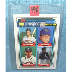 Ryan Klesko rookie Baseball card