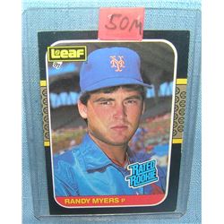 Randy Meyers rookie baseball card