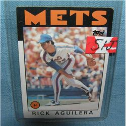 Rick Aguilera rookie baseball card