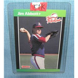 Jim Abbott rookie baseball card
