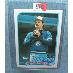 David Wells rookie baseball card