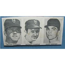 Group of 3 vintage NY Mets baseball mini cards