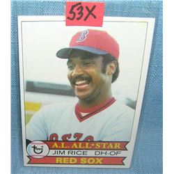 Vintage Jim Rice all star baseball card by Topps