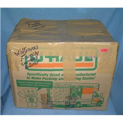 Mystery box lot marked curtains and blanket