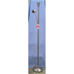 Chrome double lamp floor lamp