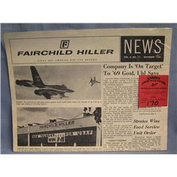 Vintage Fairchild aviation newspaper