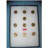 Image 1 : Collection of solid brass US state commemoratives