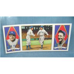 Babe Ruth and Lou Gehrig reprint baseball card