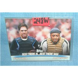 Piazza and Gibson Topps throw back baseball card