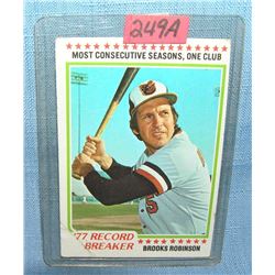 Brooks Robinson all star baseball card