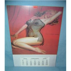 Marilyn Monroe calendar retro style advertising sign