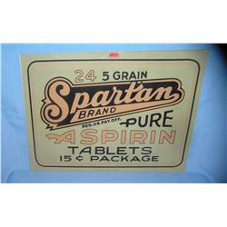 Spartan brand aspiren retro style advertising sign