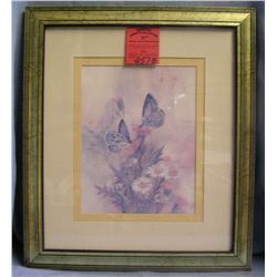 Quality butterfly and floral decorated print