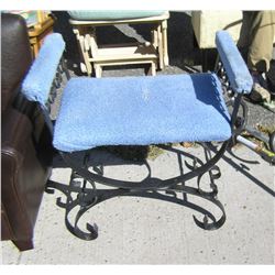 Vintage wrought iron bench circa 1950's-60's