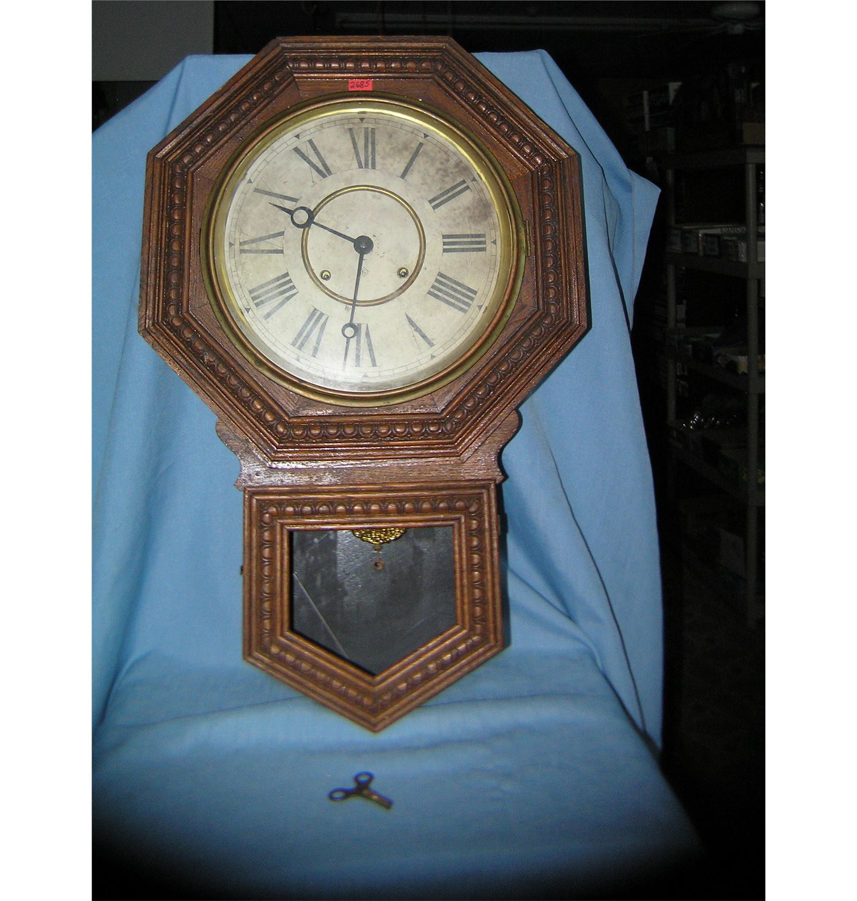 Antique Wall Clock By Wm L Gilbert Clock Co Antique Wall Clock By Wm L Gilbert Clock Co
