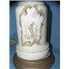 Image 2 : Antique crystal, porcelain and brass table lamp