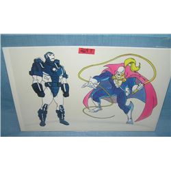 Vintage Superhero comic character cell