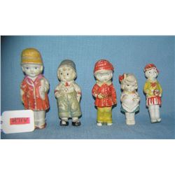 Collection of bisque figures circa 1920's