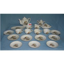 22 piece quality Japanese porcelain child's tea set