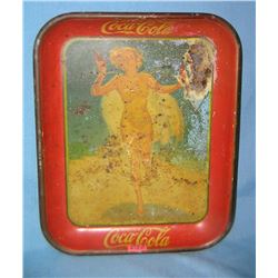 Antique Coca Cola serving tray dated 1937