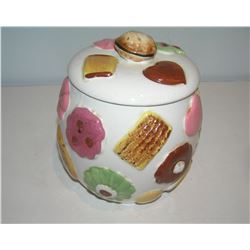 Antique cookie decorated cookie jar