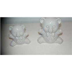 Pair of porcelain bear banks