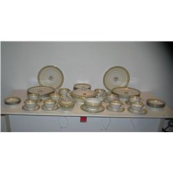 Large 54 piece Czechoslovakian dinnerware set