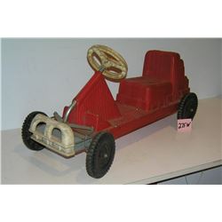 Vintage children's hard plastic pedal car