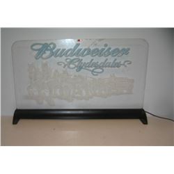 Budweiser Clysdale and beer wagon illuminated sign