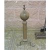 Image 2 : 4pc. brass and iron fireplace set