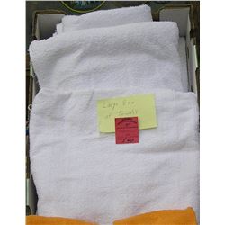 Large box of vintage towels