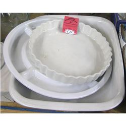 Group of serving pieces including HALL