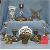 Image 1 : Group of vintage candle holders and more