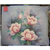 Image 1 : Oil on canvas floral painting condition as found