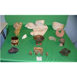 Collection of vintage art pottery