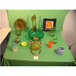 Large collection of art glass