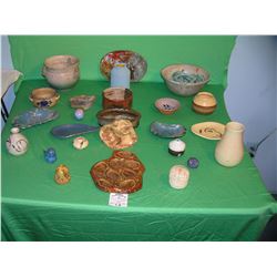 Collection of vintage art pottery and stoneware